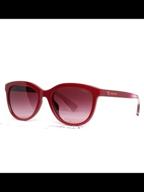 COACH HC8285U 50318H Burgundy Womens Cat Eye Gradient Sunglasses 100% Authentic